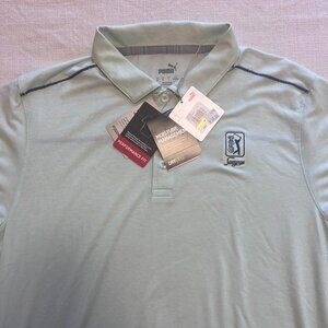 NWT Puma Golf TPC Sawgrass DryCell Polo Shirt - Mint Green - Men's M
